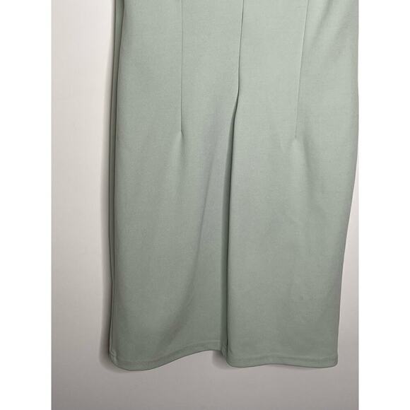 INA Embellished Pearl Sleeveless Mock Neck Knee Length Sheath Dress Pastel M - Picture 4 of 8